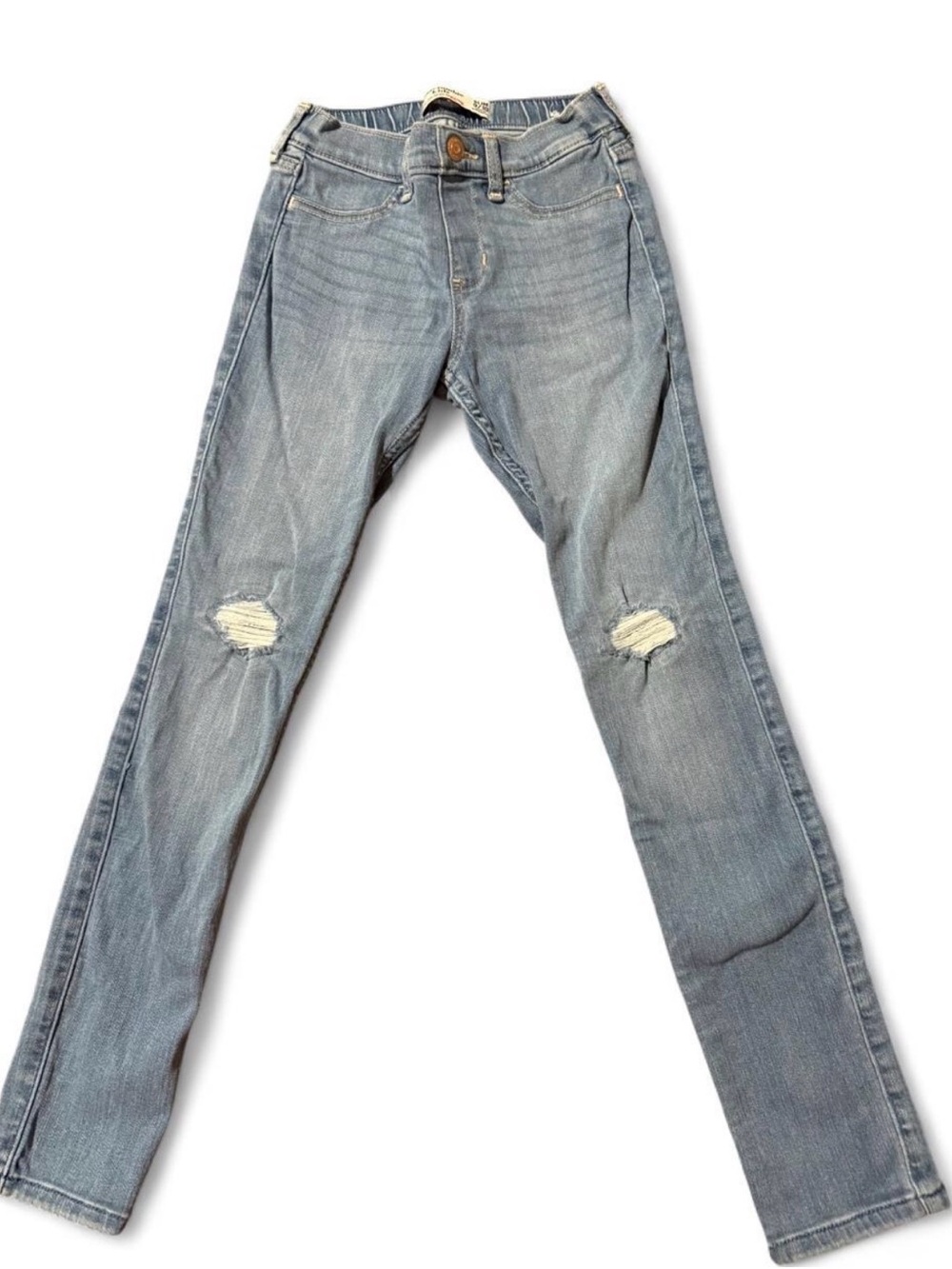 abercrombie kids Light Blue Distressed Skinny Jeans